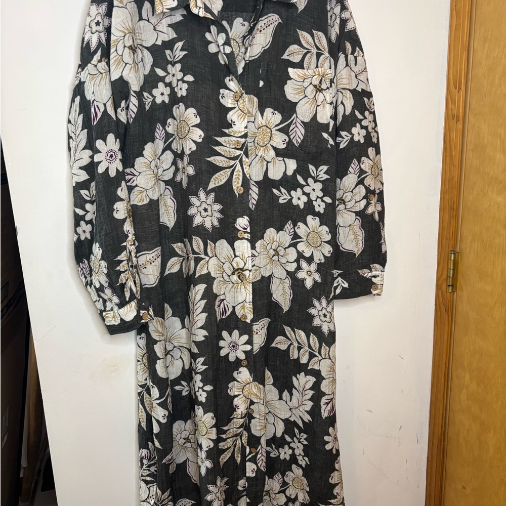 Torrid Button Up Kimono Split Side Maxi Shirt - image 7